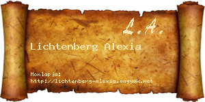 Lichtenberg Alexia névjegykártya